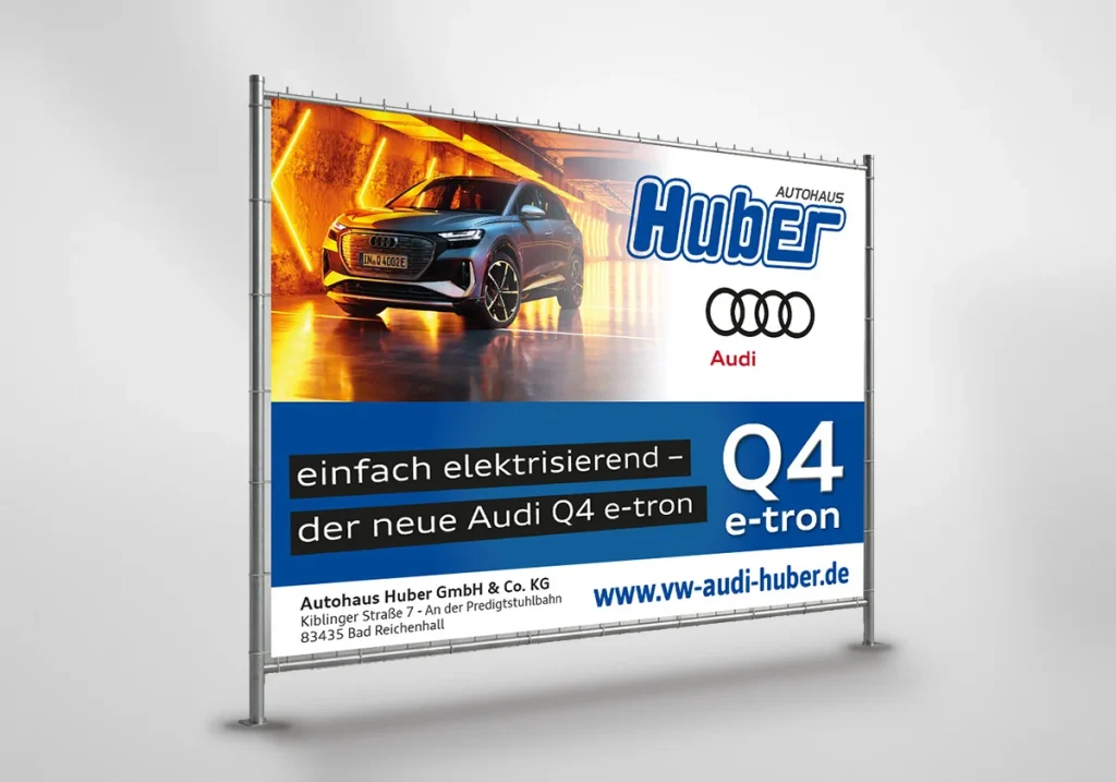 Bauzaunbanner für ein Autohaus